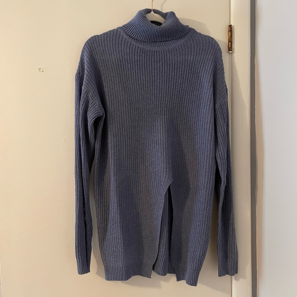 BNWOT SHEIN Turtleneck Sweater with Cut Out Slit